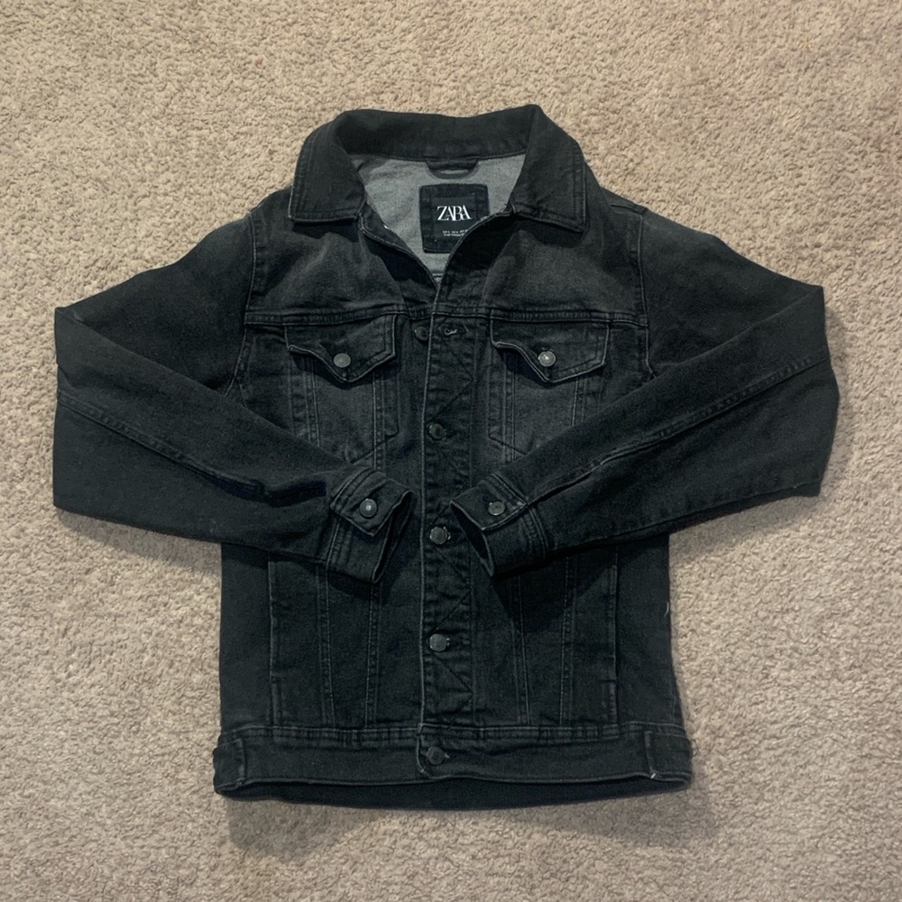 Zara small black jean jacket